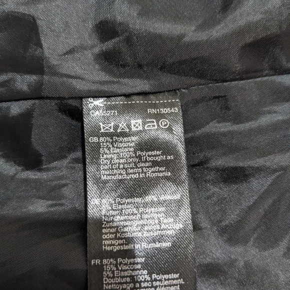 Long Tall Sally Blazer Black 2 Button size 6 - Picture 5 of 9